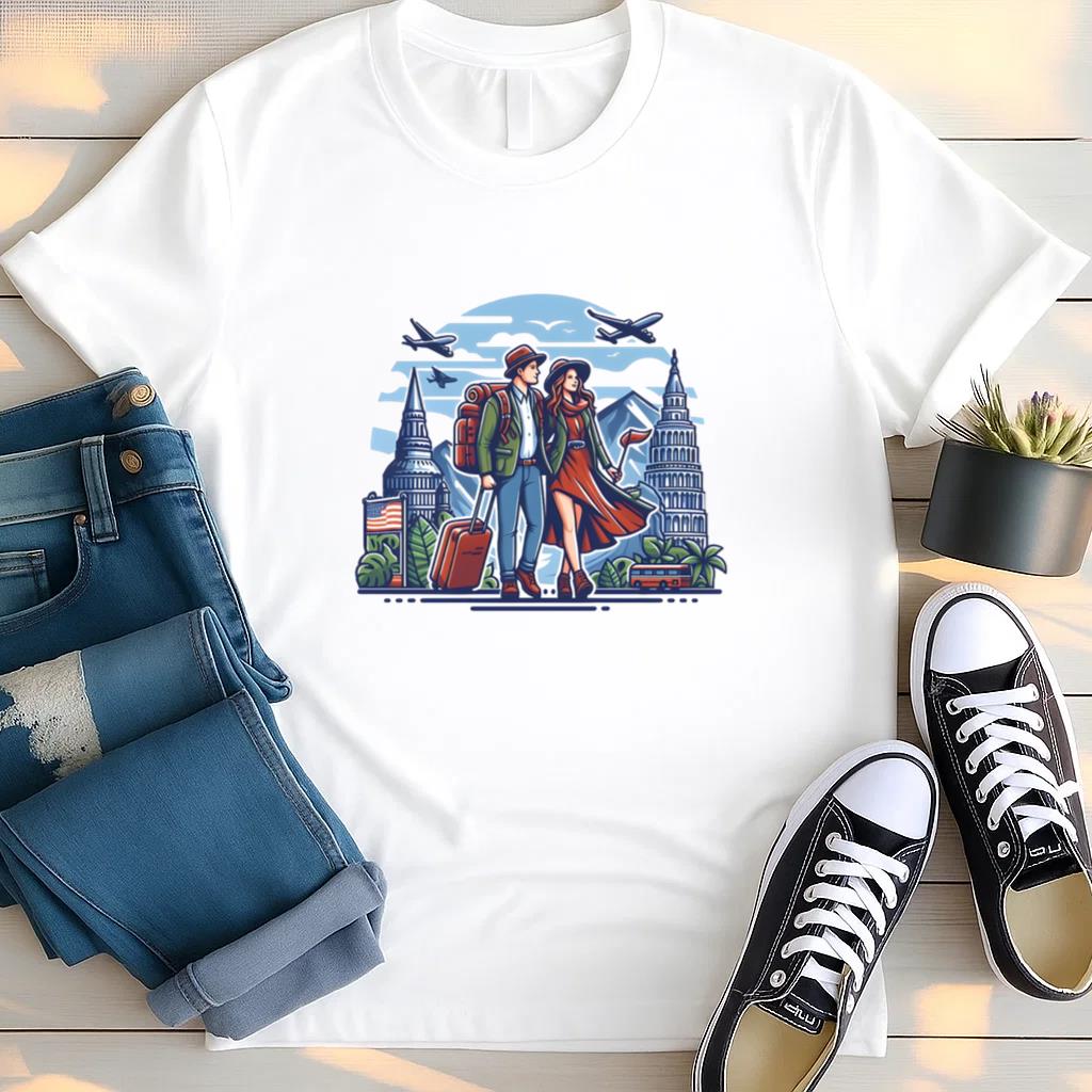 Glow Peaceful Travelling Camping T Shirt
