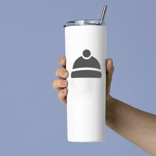 Hiking Hat Beanie Icon Skinny Tumbler 20oz