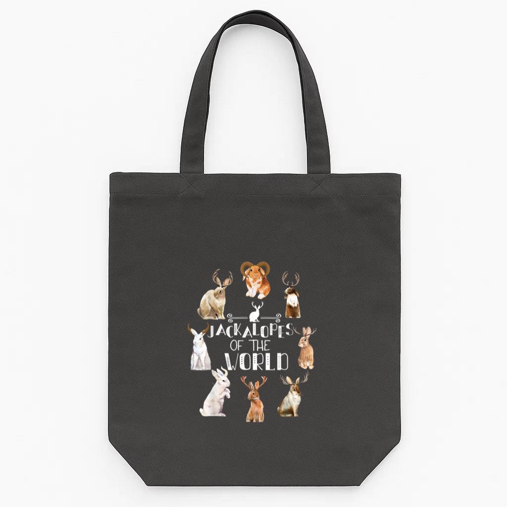 Jackalopes Of The World Camping Rabbit Bunny Tote Canvas Bag