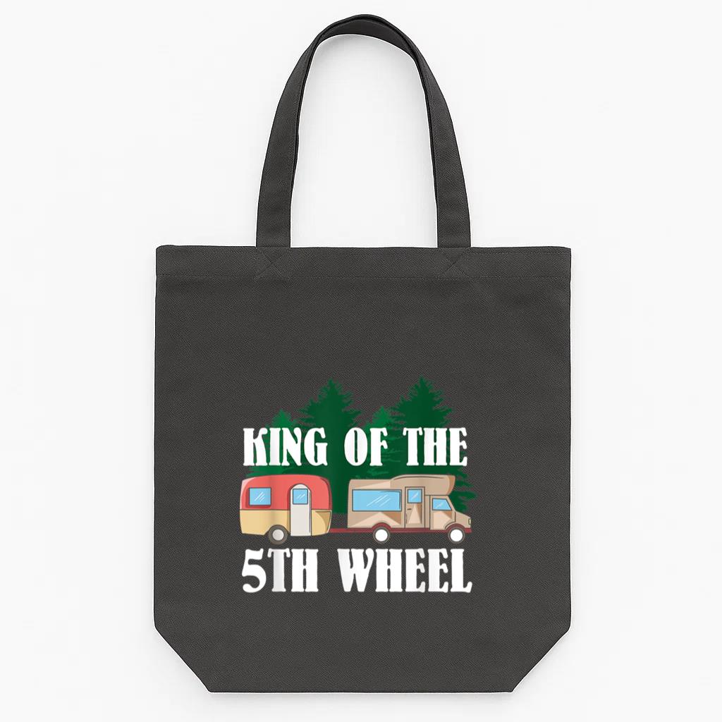 King Of The 5th Wheel Camper RV Camping Tote Canvas Bag