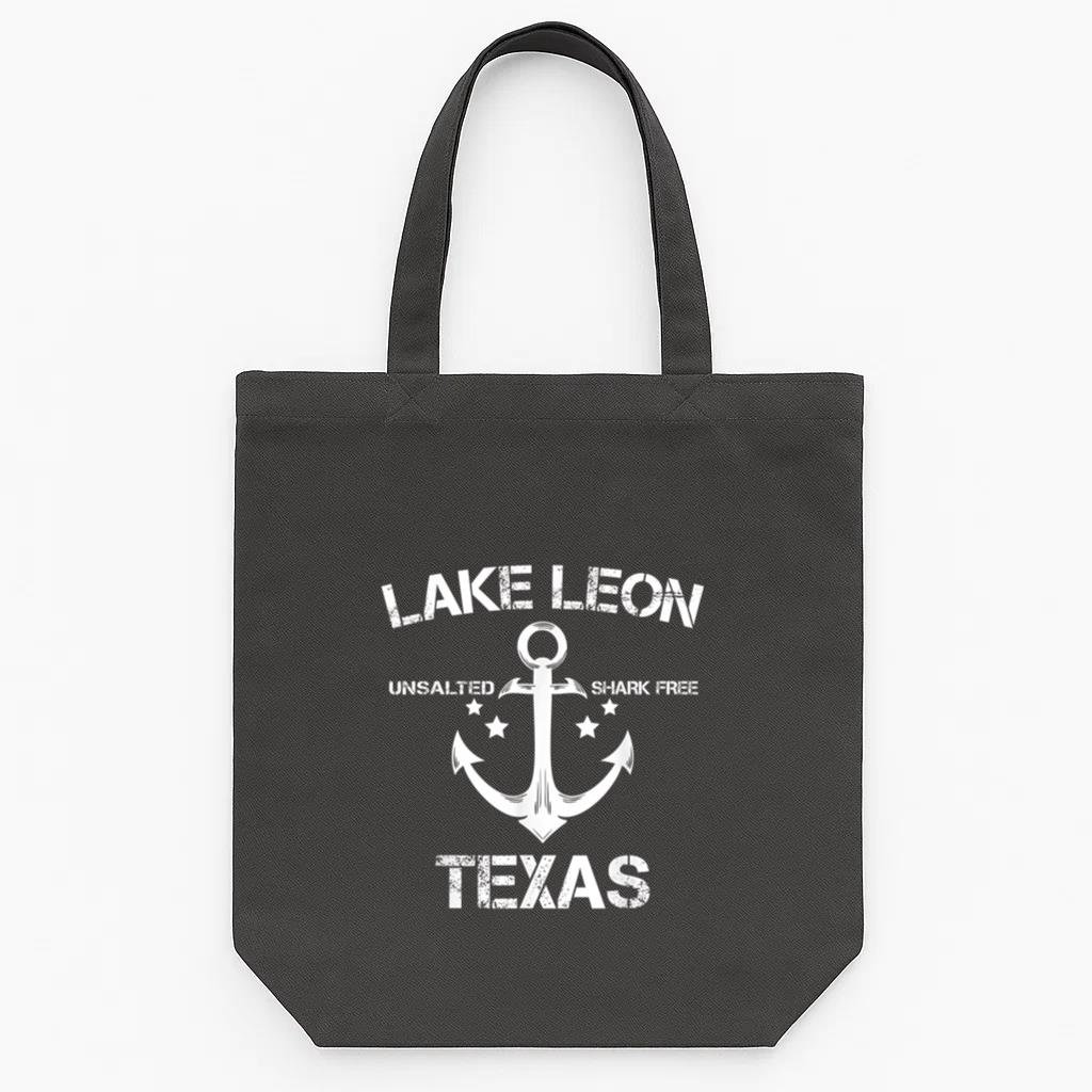 Lake Leon Texas Fishing Camping Tote Canvas Bag