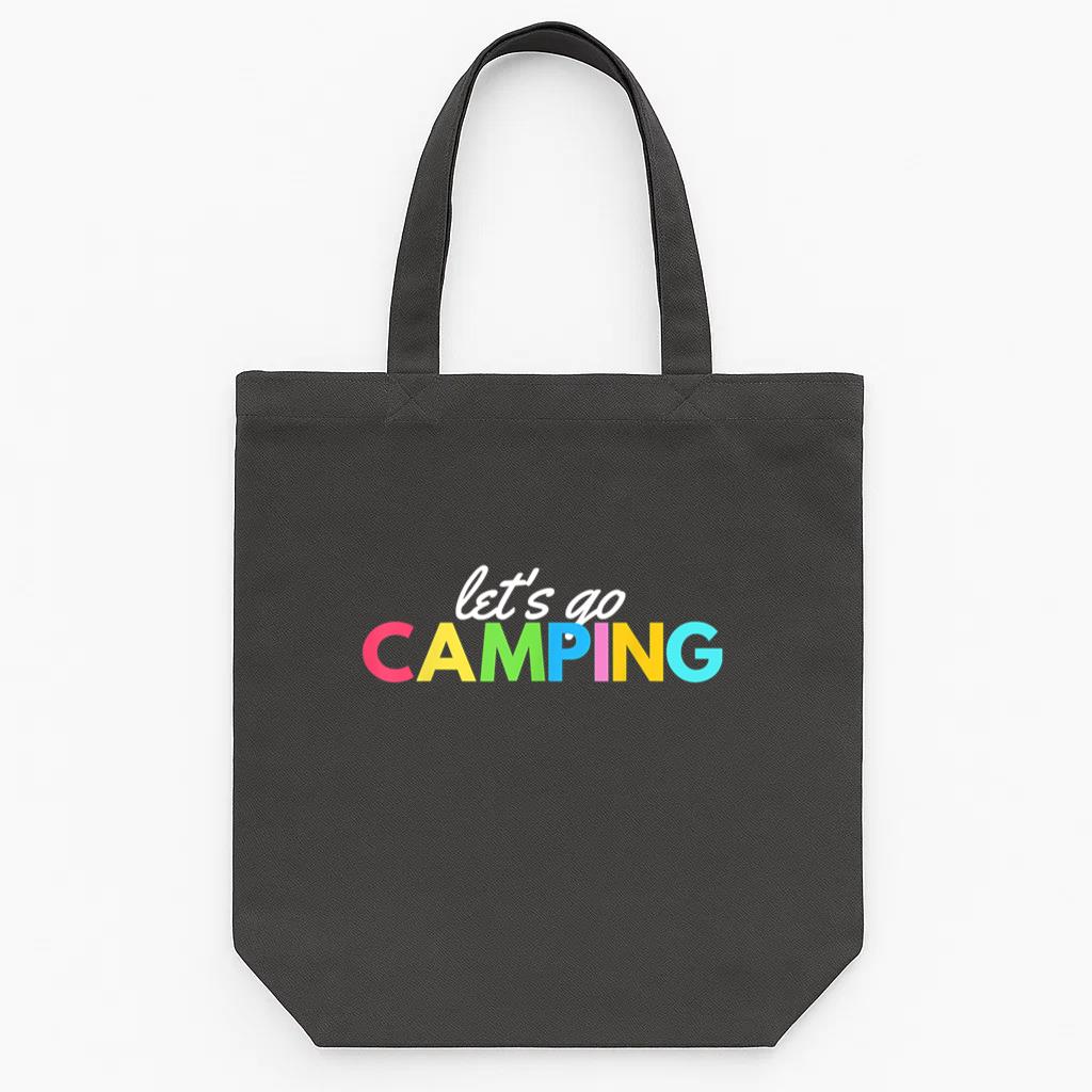 Let s Go Camping Tote Canvas Bag