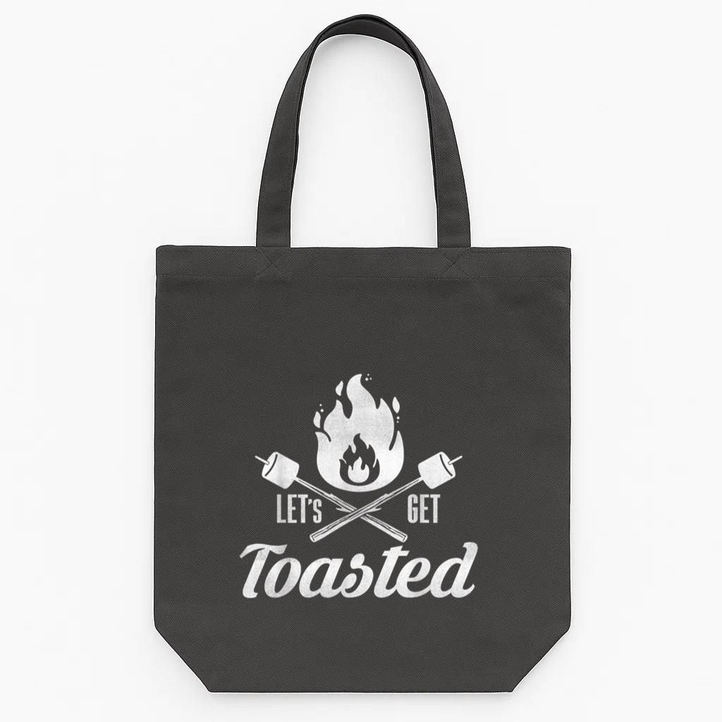 Lets Get Toasted Camping Tote Canvas Bag