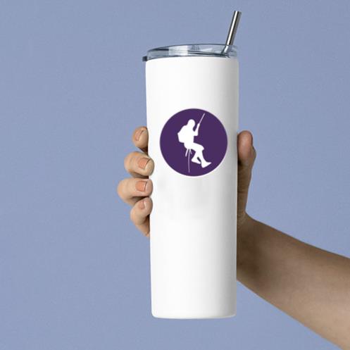 Mountain Climbing Circle Icon Skinny Tumbler 20oz