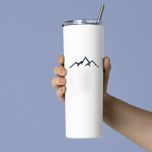 Mountain Climbing Hiking Snow Skinny Tumbler 20oz