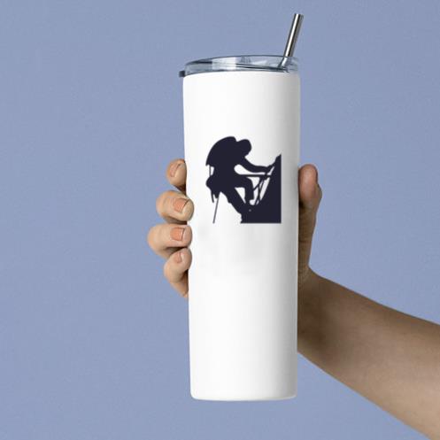 Mountain Climbing Silhouette 2 Skinny Tumbler 20oz