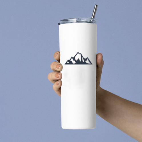 Mountain Climbing Snow Skinny Tumbler 20oz