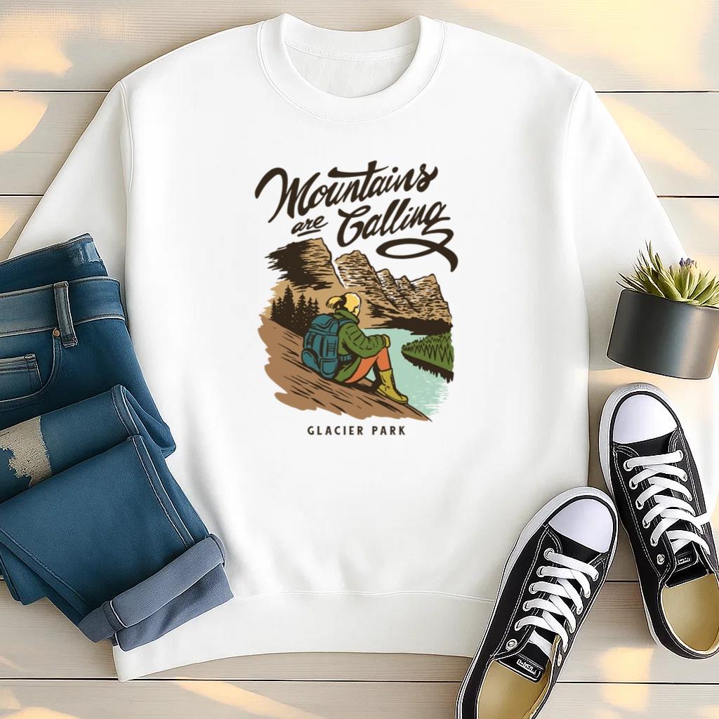 Mountains Are Calling Glacier Park Sweatshirt
