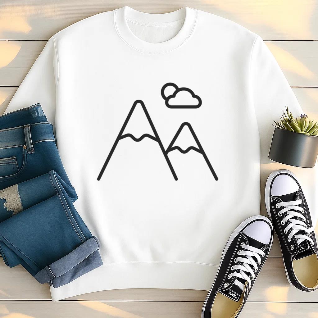 Mountains Stroke Icon Sweatshirt