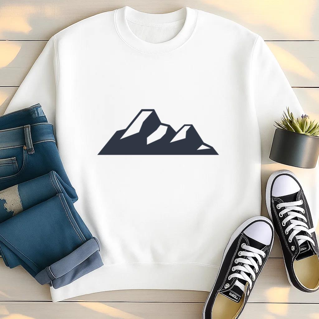 Snow Mountain Climbing Silhouette Sweatshirt