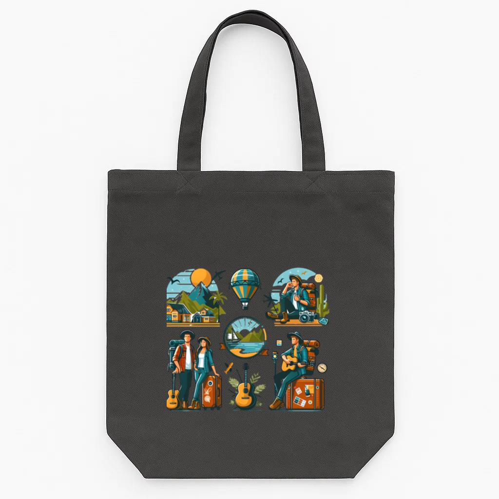 Star Cheerful Camping Travelling Tote Canvas Bag