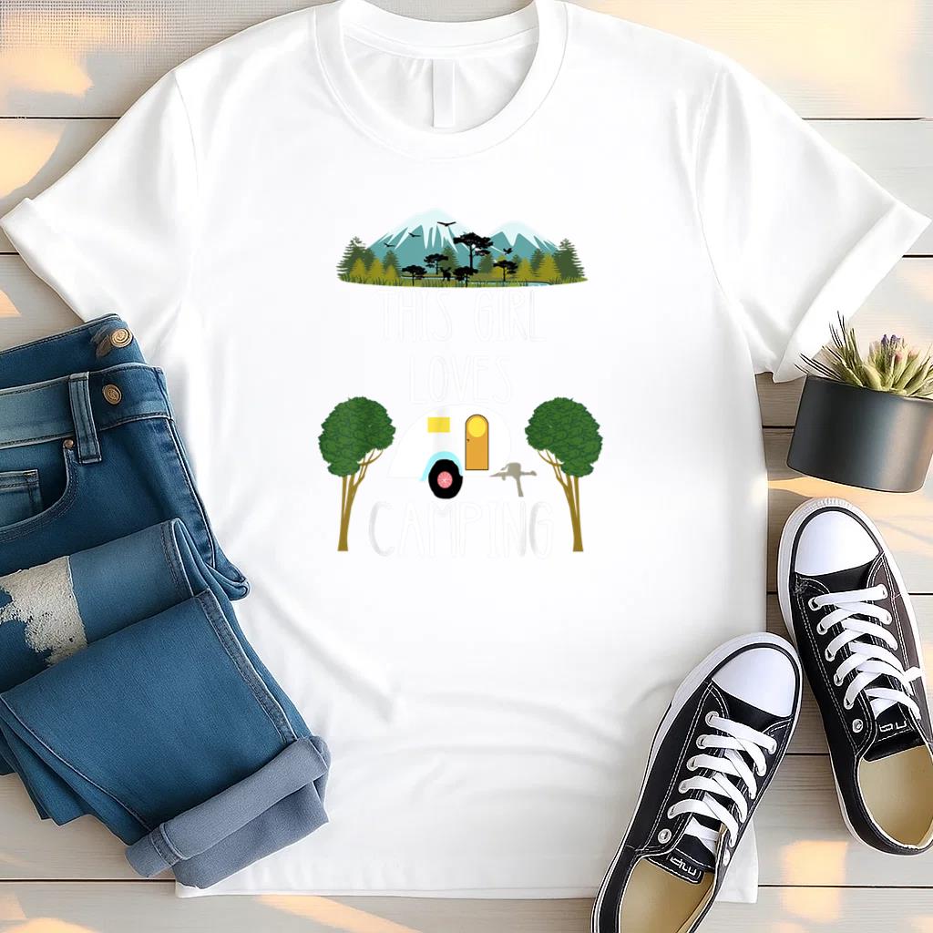 This Girl Loves Camping RV T Shirt