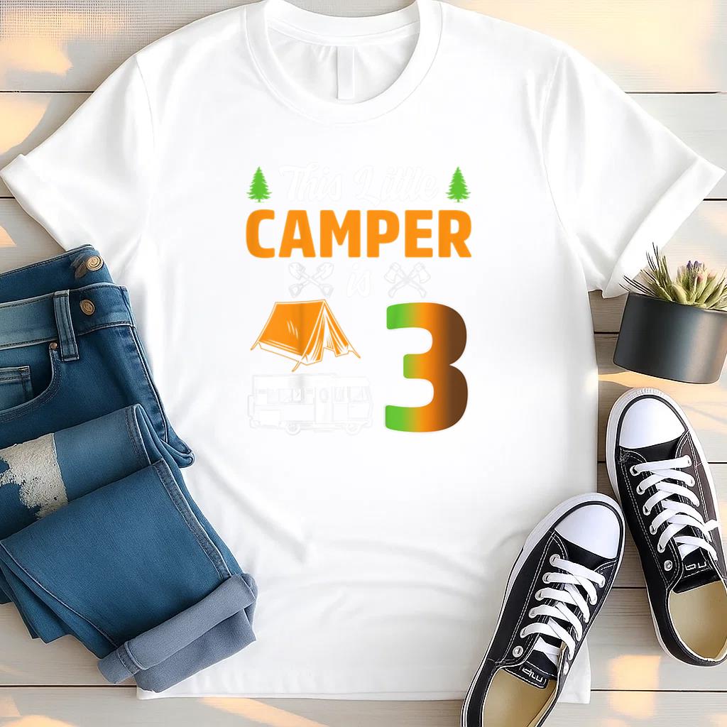 This Little Camper Is 3 Camping T Shirt