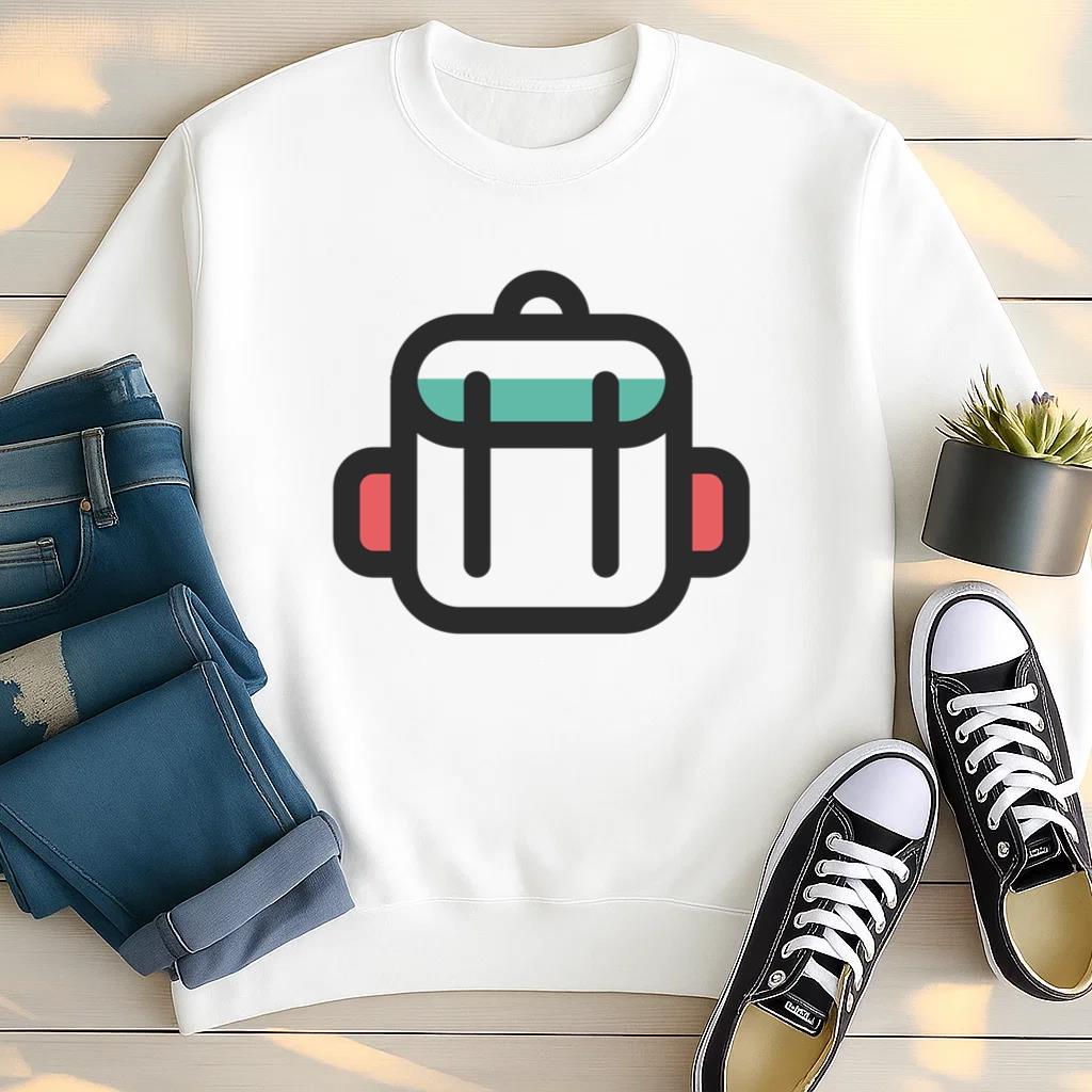 Travel Backpack Colored Stroke Icon Sweatshirt