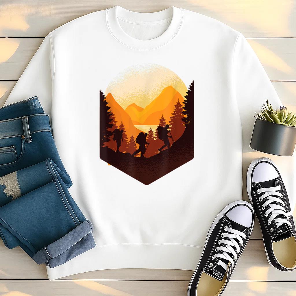 Traveling While Hiking Camping Sweatshirt