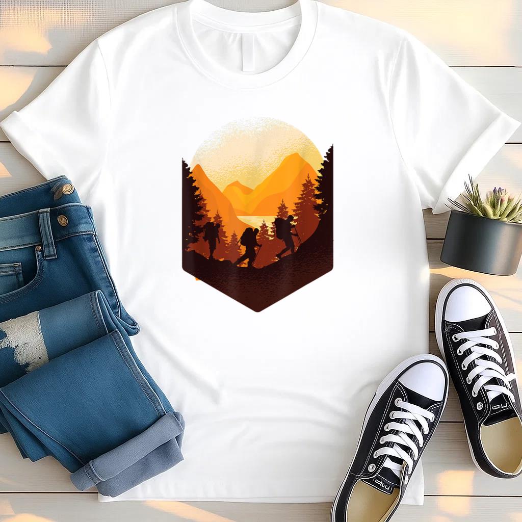Traveling While Hiking Camping T Shirt