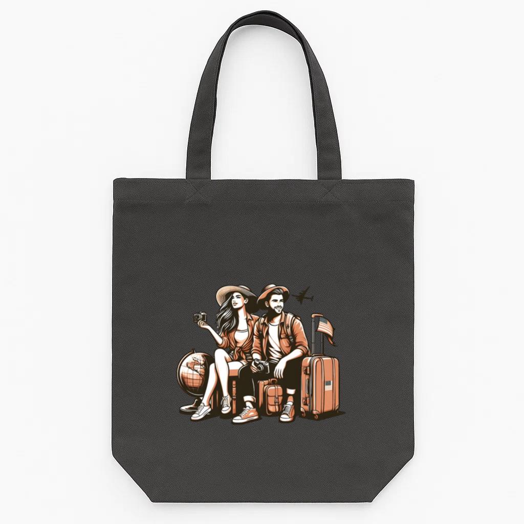 True Happy Travelling Camping Tote Canvas Bag