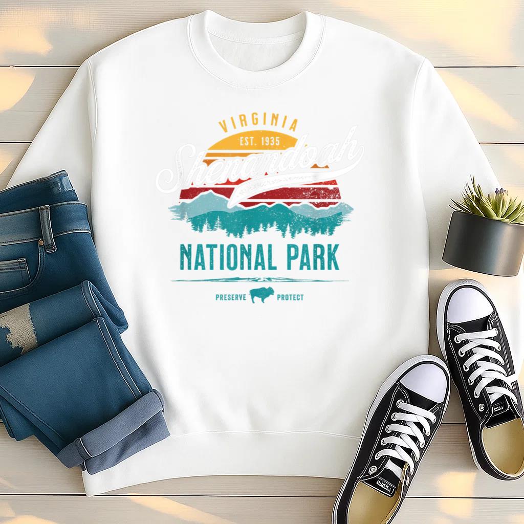 Vintage Shenandoah National Park Retro Hiking Camping Sweatshirt