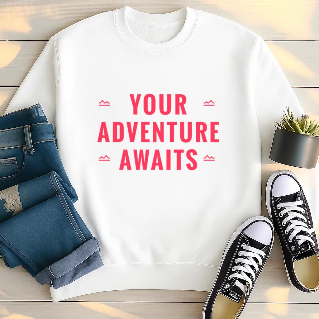 Your Adventure Awaits Red Clouds Sweatshirt